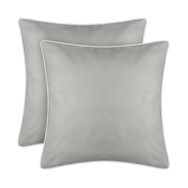 Bestlivings Outdoor Kissen mit Weißer Paspel Beige 2 Stück 2er Pack von BESTLIVINGS
