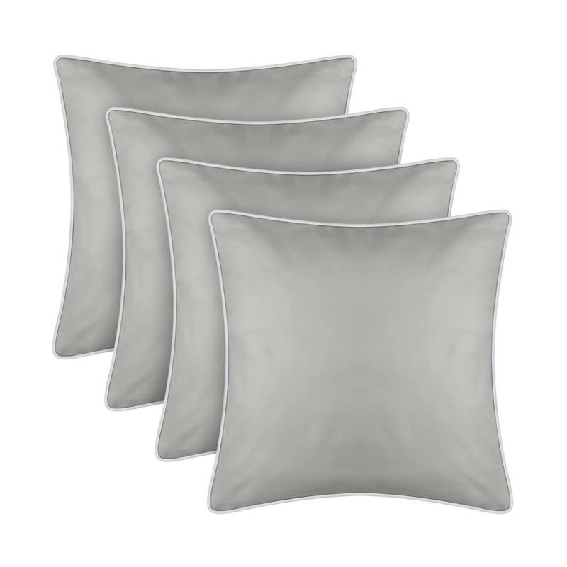 Bestlivings Outdoor Kissen mit Weißer Paspel Beige 4 Stück 4er Pack von BESTLIVINGS