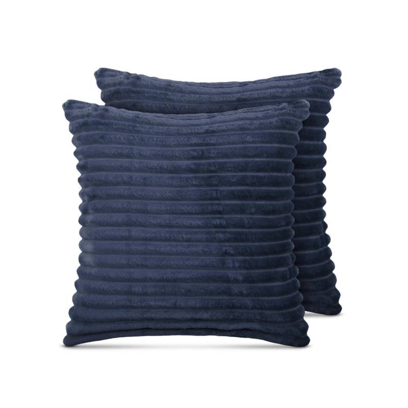 Bestlivings Sofakissen Cord Optik Mitternachtsblau 45 x 45 cm 2er Pack von BESTLIVINGS