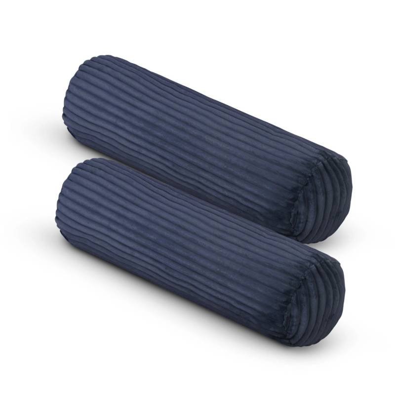 Bestlivings Sofakissen Cord Optik Mitternachtsblau 70 x 20cm 2er Pack von BESTLIVINGS