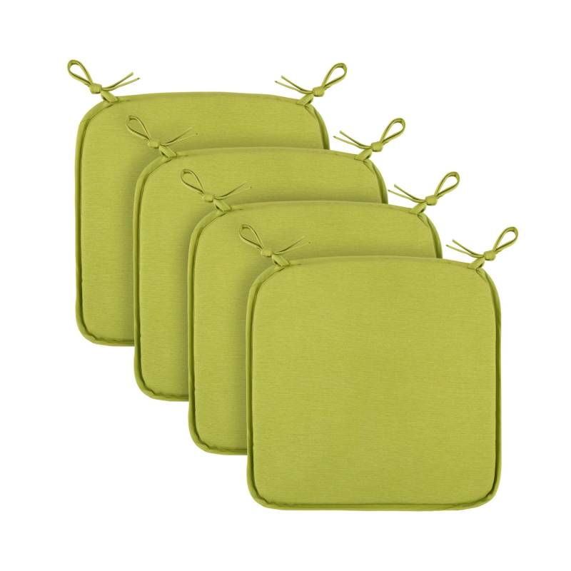 Bestlivings Stuhlkissen Canvas Grün 38 x 38 x 2 cm 4er Pack von BESTLIVINGS