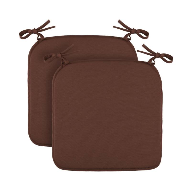 Bestlivings Stuhlkissen Canvas Schoko 38 x 38 x 2 cm 2er Pack von BESTLIVINGS