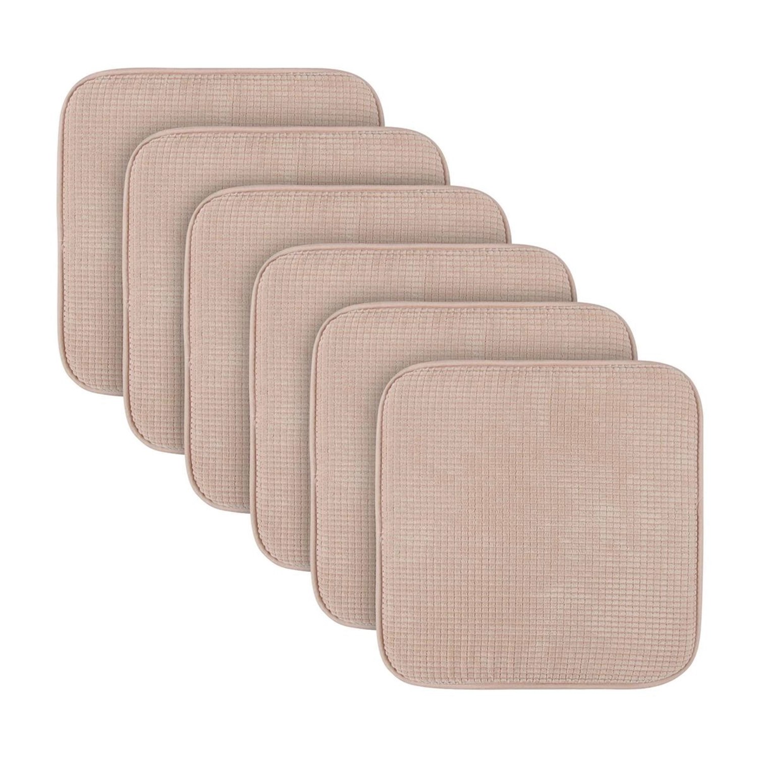 Bestlivings Stuhlkissen Struktur Beige 38 x 38 x 3 cm 6er Pack von BESTLIVINGS