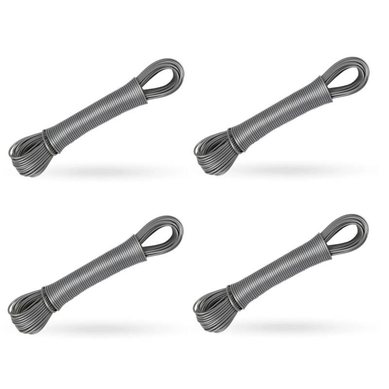 Bestlivings Wäscheleine 20 Meter x 2,2 mm 4er Pack Anthrazit von BESTLIVINGS