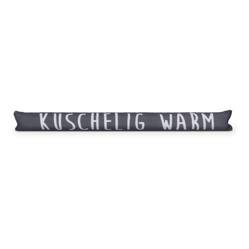 Bestlivings Zugluftstopper Mit Spruch 95 cm x 12 cm Anthrazit Spruch 2 von BESTLIVINGS