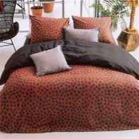 Bestlivings - Bettwäsche 2-tlg. Bettbezug Set 135x200cm + 80x80cm - Spots & Dots ( Cognac ) - Schlafkomfort Bettgarnitur mit Reißverschluss Baumwolle von BESTLIVINGS