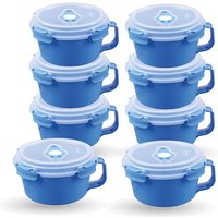 Bestlivings - Frischhaltedosen für Lebensmittel ( 0,84 l ) - 8er Pack Blau - Vorratsdose luftdicht, Aufbewahrungsbox Meal Prep Box, Frühstücksschale, von BESTLIVINGS
