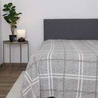 Bestlivings - Kuscheldecke ( Grau ) xxl - 220x240cm - hochwertige Fleecedecke, große weiche Wohndecke Karo Muster - kuschelig weich - Grau von BESTLIVINGS