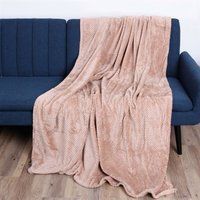 Bestlivings - Kuscheldecke Flanell Decke 150x200cm ( Camel ) Flauschige Struktur Wohndecke für Sofa, Couch und Bett, Tagesdecke oeko-tex von BESTLIVINGS
