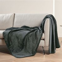 Bestlivings - Kuscheldecke xxl 150x200cm ( Schwarz ) Flauschige Wendedecke, Flanell Sherpa-Fleece, Dicke Sofadecke - öko-tex - Couchdecke Tagesdecke von BESTLIVINGS