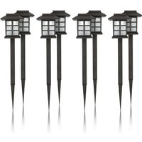 Led Solar Gartenleuchten für Außen ( 8er Pack), wetterfest IP44 spritzwassergeschützt, 38 cm Stecklampe mit Erdspieß, Beleuchtung für Terrasse von BESTLIVINGS