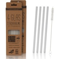 Bestlivings - Strohhalme aus Glas Transparent 20cm Länge mit Reinigungsbürste ( 12er Pack ) wiederverwendbar, Stabil und Bruchfest von BESTLIVINGS