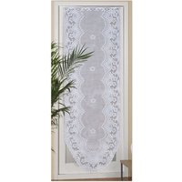 Türpanneaux 180x60cm Mona ( Blumen gemustert ) Stangendurchzug, Voile Kurzgardine mit Stickerei - Bistrogardine Panneaux - Mona Blumen Muster von BESTLIVINGS