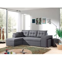 Bestmobilier - California - ecksofa beidseitig montierbar mit schlaffunktion und bettkasten - grau - grau Bestmobilier - California - ecksofa beidseitig montierbar mit schlaffunktion und bettkasten - grau - grau von BESTMOBILIER