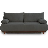 Cristal - 3-sitzer sofa - schlaffunktion und bettkasten - aus cordsamt - dunkelgrau von BESTMOBILIER