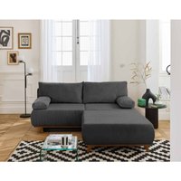 Bestmobilier - Cristal - 3-sitzer sofa - schlaffunktion und bettkasten und großer sitzsack - cord - dunkelgrau Bestmobilier - Cristal - 3-sitzer sofa - schlaffunktion und bettkasten und großer sitzsack - cord - dunkelgrau von BESTMOBILIER