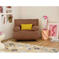 Bestmobilier - Cristal - sessel - schlaffunktion und bettkasten - großer geripptem cord - rostfarben Bestmobilier - Cristal - sessel - schlaffunktion und bettkasten - großer geripptem cord - rostfarben von BESTMOBILIER