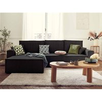 Bestmobilier - Dellia – ecksofa beidseitig montierbar mit schlaffunktion – mit bettkasten – aus cord – 4-sitzer - anthrazitgrau Bestmobilier - Dellia – ecksofa beidseitig montierbar mit schlaffunktion – mit bettkasten – aus cord – 4-sitzer - anthrazitgrau von BESTMOBILIER