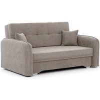 Bestmobilier - Michelle - 3-sitzer einzelsofa schlaffunktion und bettkasten aus samt - beige Bestmobilier - Michelle - 3-sitzer einzelsofa schlaffunktion und bettkasten aus samt - beige von BESTMOBILIER