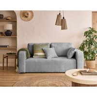 Bestmobilier - Miro - 2-sitzer einzelsofa - aus strukturiertem samt - grau Bestmobilier - Miro - 2-sitzer einzelsofa - aus strukturiertem samt - grau von BESTMOBILIER