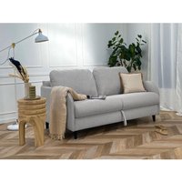 Cosmos - 3-sitzer schlafsofa - tägliche schlafgelegenheit matratze 11 cm - aus stoff - grau von BESTMOBILIER