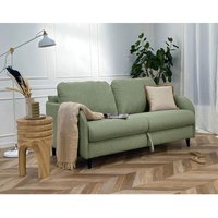 Bestmobilier - Cosmos - 3-sitzer schlafsofa - tägliche schlafgelegenheit matratze 11 cm - aus stoff - salbeigrün Bestmobilier - Cosmos - 3-sitzer schlafsofa - tägliche schlafgelegenheit matratze 11 cm - aus stoff - salbeigrün von BESTMOBILIER