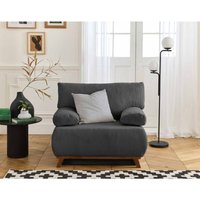 Bestmobilier - Cristal - sessel - schlaffunktion und bettkasten - aus kordsamt - dunkelgrau Bestmobilier - Cristal - sessel - schlaffunktion und bettkasten - aus kordsamt - dunkelgrau von BESTMOBILIER