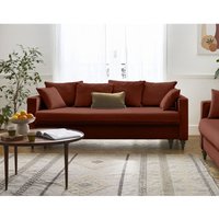 Flamingo - 3-sitzer einzelsofa schlaffunktion aus samt - terrakotta Flamingo - 3-sitzer einzelsofa schlaffunktion aus samt - terrakotta von BESTMOBILIER