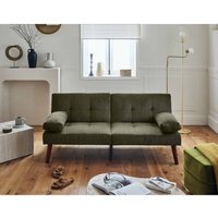 Philae - 2-sitzer schlafsofa klappsofa - cord - grün Philae - 2-sitzer schlafsofa klappsofa - cord - grün von BESTMOBILIER