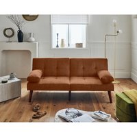 Philae - 2-sitzer schlafsofa klappsofa - cord - terrakotta von BESTMOBILIER