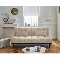 Samarra - 2-sitzer schlafsofa klappsofa - cord - beige Samarra - 2-sitzer schlafsofa klappsofa - cord - beige von BESTMOBILIER