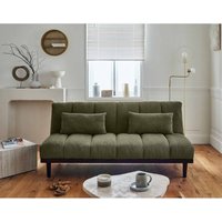 Samarra - 2-sitzer schlafsofa klappsofa - cord - grün Samarra - 2-sitzer schlafsofa klappsofa - cord - grün von BESTMOBILIER