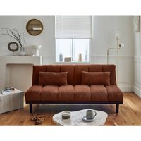 Samarra - 2-sitzer schlafsofa klappsofa - cord - terrakotta Samarra - 2-sitzer schlafsofa klappsofa - cord - terrakotta von BESTMOBILIER