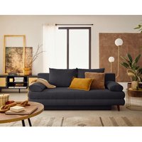 Wunder - 3-sizter schlafsofa mit bettkasten aus cordstoff - grau von BESTMOBILIER