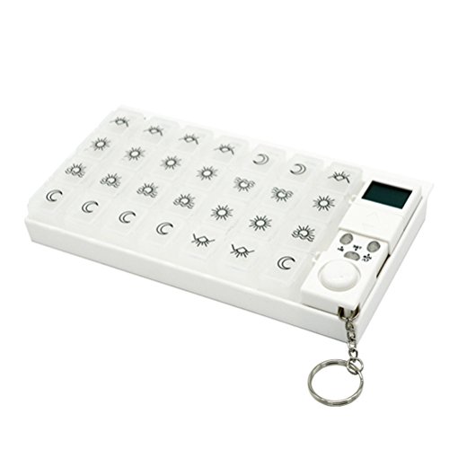 7 medikamentenbox mit alarm pillendose mit alarm Medikamentenmanagement pillenorganizer Pillenalarm tabletten dosierer Mini Arzneimittel Medizin-Box Wecker reisen Weiß 7 medikamentenbox mit alarm pillendose mit alarm Medikamentenmanagement pillenorganizer Pillenalarm tabletten dosierer Mini Arzneimittel Medizin-Box Wecker reisen Weiß von BESTOMZ