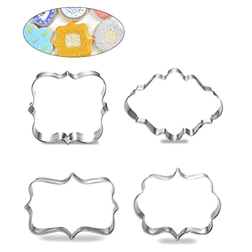 BESTOMZ Edelstahl Plaque Rahmen Gebäck Ausstechform Kuchen Fondant Pancake Schere Form Pack von 4 BESTOMZ Edelstahl Plaque Rahmen Gebäck Ausstechform Kuchen Fondant Pancake Schere Form Pack von 4 von BESTOMZ