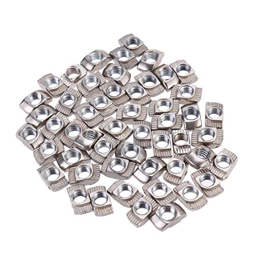BESTOMZ T-Mutter M5 Gewinde Slim 100Pcs (M5x10x6) von BESTOMZ