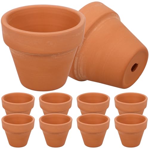 bestomz 10pcs klein mini Terracotta Pot Clay Keramik Ceramiche Blumenkasten Cactus Vasen von Blumen Sukkulenten trainierte Töpfe groß für die Pflanzen Handwerk Bonboniere 1.8x1.6inch Wie gezeigt von BESTOMZ