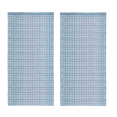 BESTORI 2 Stück Lametta Vorhänge Blau Glitzer Folien Fransen Hintergrund Dekoration für Weihnachtsbaum Geburtstage Festivals Party Bühnendekor, 1x 2 m BESTORI 2 Stück Lametta Vorhänge Blau Glitzer Folien Fransen Hintergrund Dekoration für Weihnachtsbaum Geburtstage Festivals Party Bühnendekor, 1x 2 m von BESTORI
