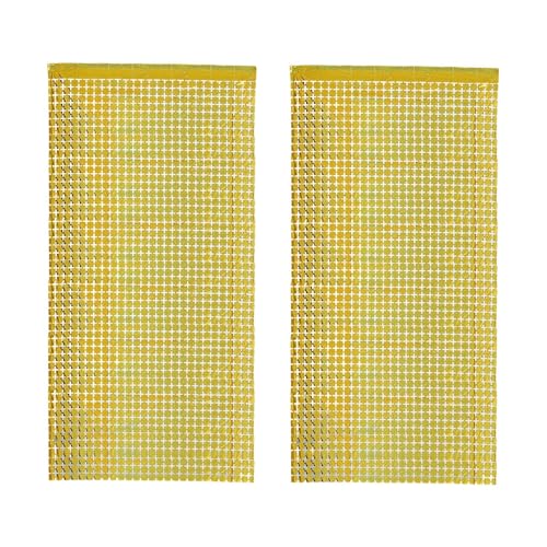 BESTORI 2 Stück Lametta Vorhänge Gold Glitzer Folien Fransen Hintergrund Dekoration für Weihnachtsbaum Geburtstage Festivals Party Bühnendekor, 1x 2 m BESTORI 2 Stück Lametta Vorhänge Gold Glitzer Folien Fransen Hintergrund Dekoration für Weihnachtsbaum Geburtstage Festivals Party Bühnendekor, 1x 2 m von BESTORI