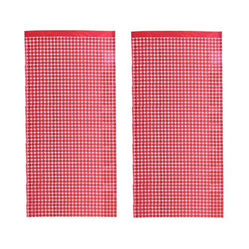 BESTORI 2 Stück Lametta Vorhänge Rot Glitzer Folien Fransen Hintergrund Dekoration für Weihnachtsbaum Geburtstage Festivals Party Bühnendekor, 1x 2 m BESTORI 2 Stück Lametta Vorhänge Rot Glitzer Folien Fransen Hintergrund Dekoration für Weihnachtsbaum Geburtstage Festivals Party Bühnendekor, 1x 2 m von BESTORI