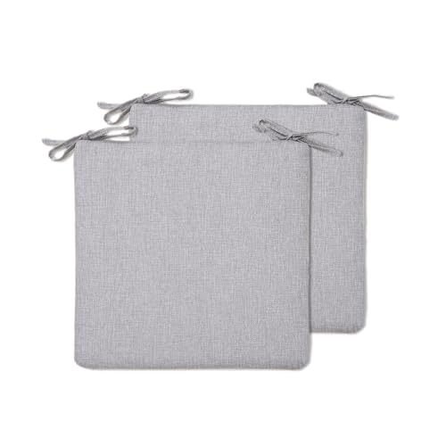 BESTORI 2er Set Sitzkissen 40 x 40 cm Rutschfestes Stuhlkissen mit Bändern Weiche Quadratisches Baumwolle und Leinen Kissen für Indoor & Outdoor Grau 2 BESTORI 2er Set Sitzkissen 40 x 40 cm Rutschfestes Stuhlkissen mit Bändern Weiche Quadratisches Baumwolle und Leinen Kissen für Indoor & Outdoor Grau 2 von BESTORI