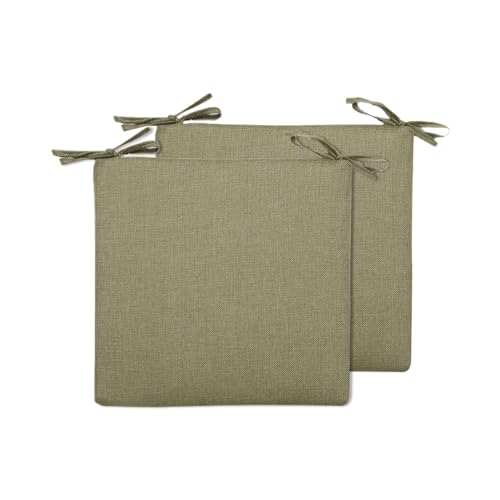 BESTORI 2er Set Sitzkissen 40 x 40 cm Rutschfestes Stuhlkissen mit Bändern Weiche Quadratisches Baumwolle und Leinen Kissen für Indoor & Outdoor Grün 2 BESTORI 2er Set Sitzkissen 40 x 40 cm Rutschfestes Stuhlkissen mit Bändern Weiche Quadratisches Baumwolle und Leinen Kissen für Indoor & Outdoor Grün 2 von BESTORI