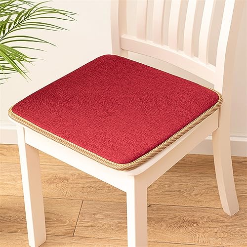 BESTORI 2er Set Stuhlkissen 45 x 45 cm rutschfest Waschbare Sitzkissen Stuhlauflage Bezug für Zuhause Büro Küche Esszimmer Rot von BESTORI