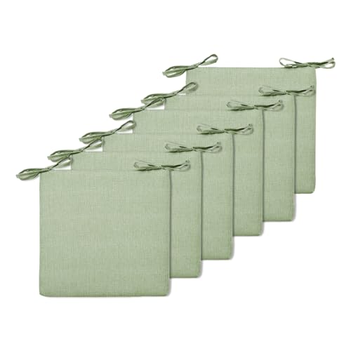 BESTORI 6er Set Sitzkissen 40 x 40 cm Rutschfestes Stuhlkissen mit Bändern Weiche Quadratisches Baumwolle und Leinen Kissen für Indoor & Outdoor Grün 1 BESTORI 6er Set Sitzkissen 40 x 40 cm Rutschfestes Stuhlkissen mit Bändern Weiche Quadratisches Baumwolle und Leinen Kissen für Indoor & Outdoor Grün 1 von BESTORI