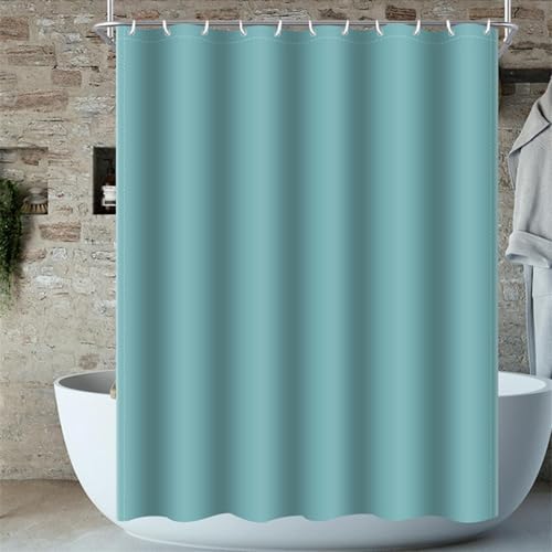 BESTORI Duschvorhang Wasserdicht Textil Waschbar Duschvorhang Schnelltrocknend Stoff Polyester für Badewanne und Dusche Grün, 180 x 180cm(H x B) von BESTORI