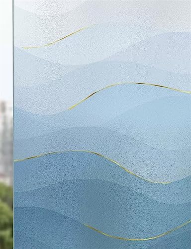 BESTORI Fensterfolie Blickdicht Sichtschutzfolie Fenster Statisch Haftend Selbstklebend Milchglasfolie Anti-UV Dekofolie für Schlafzimmer Badezimmer Küche 40 x 100 cm, Restwelligkeit 1 von BESTORI