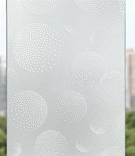 BESTORI Fensterfolie Blickdicht Sichtschutzfolie Fenster Statisch Haftend Selbstklebend Milchglasfolie Anti-UV Dekofolie für Schlafzimmer Badezimmer Küche 80 x 150 cm, Rund BESTORI Fensterfolie Blickdicht Sichtschutzfolie Fenster Statisch Haftend Selbstklebend Milchglasfolie Anti-UV Dekofolie für Schlafzimmer Badezimmer Küche 80 x 150 cm, Rund von BESTORI