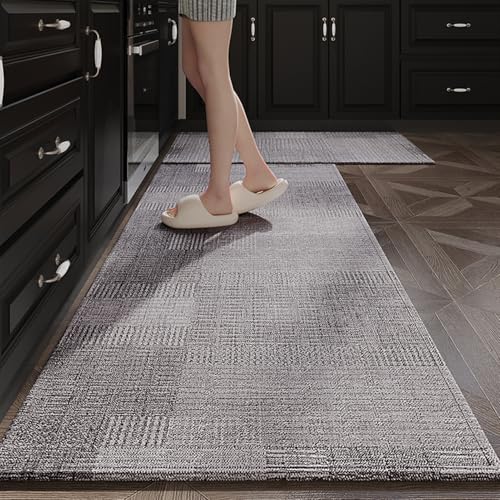 BESTORI Küchenteppich Set 2 Stück rutschfeste Küchenmatte Müdigkeit Boho Küchenbodenmatten Teppich Läufer für Küche, Flur, Wohnraum, Stil 5, 45x70cm+45x120cm von BESTORI