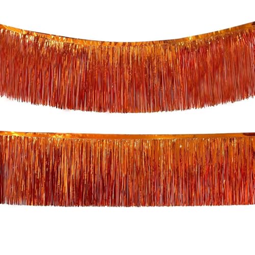 BESTORI Lametta Vorhang Orange Glitzer 2 Stück Hintergrund Dekoration Metallic Tinsel Vorhange fur Party Deko Hochzeit Festivals Bühnendekor, 35 x 300 cm BESTORI Lametta Vorhang Orange Glitzer 2 Stück Hintergrund Dekoration Metallic Tinsel Vorhange fur Party Deko Hochzeit Festivals Bühnendekor, 35 x 300 cm von BESTORI